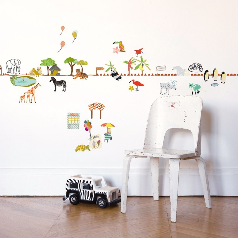 Walk At The Zoo Wallborder Mimi Lou Shop