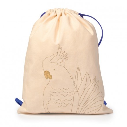 Embroidered bag -Golden Parrot
