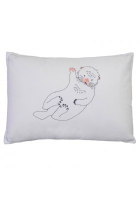 Embroidered Cushion Otter