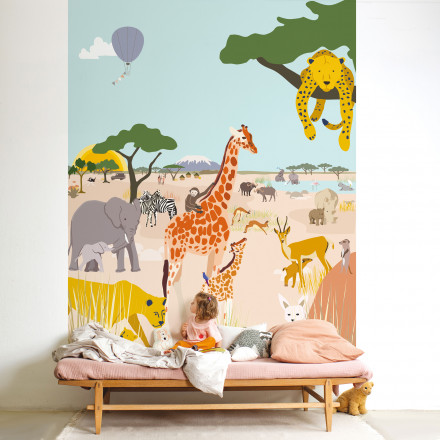 Fresque de papier peint Safari