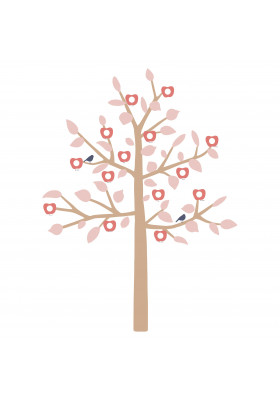 GIANT STICKER - FAMILY TREE PINK