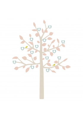 GIANT STICKER - FAMILY TREE LIBERTY BABY PINK
